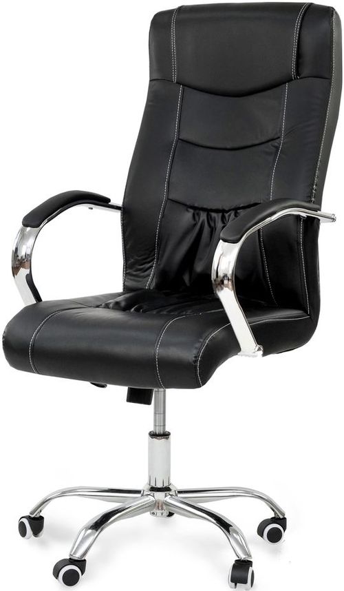 Черное кресло Чат Лайт с подлокотниками