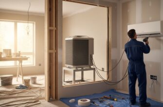 Які етапи включає встановлення кондиціонера у два етапи під час ремонту?